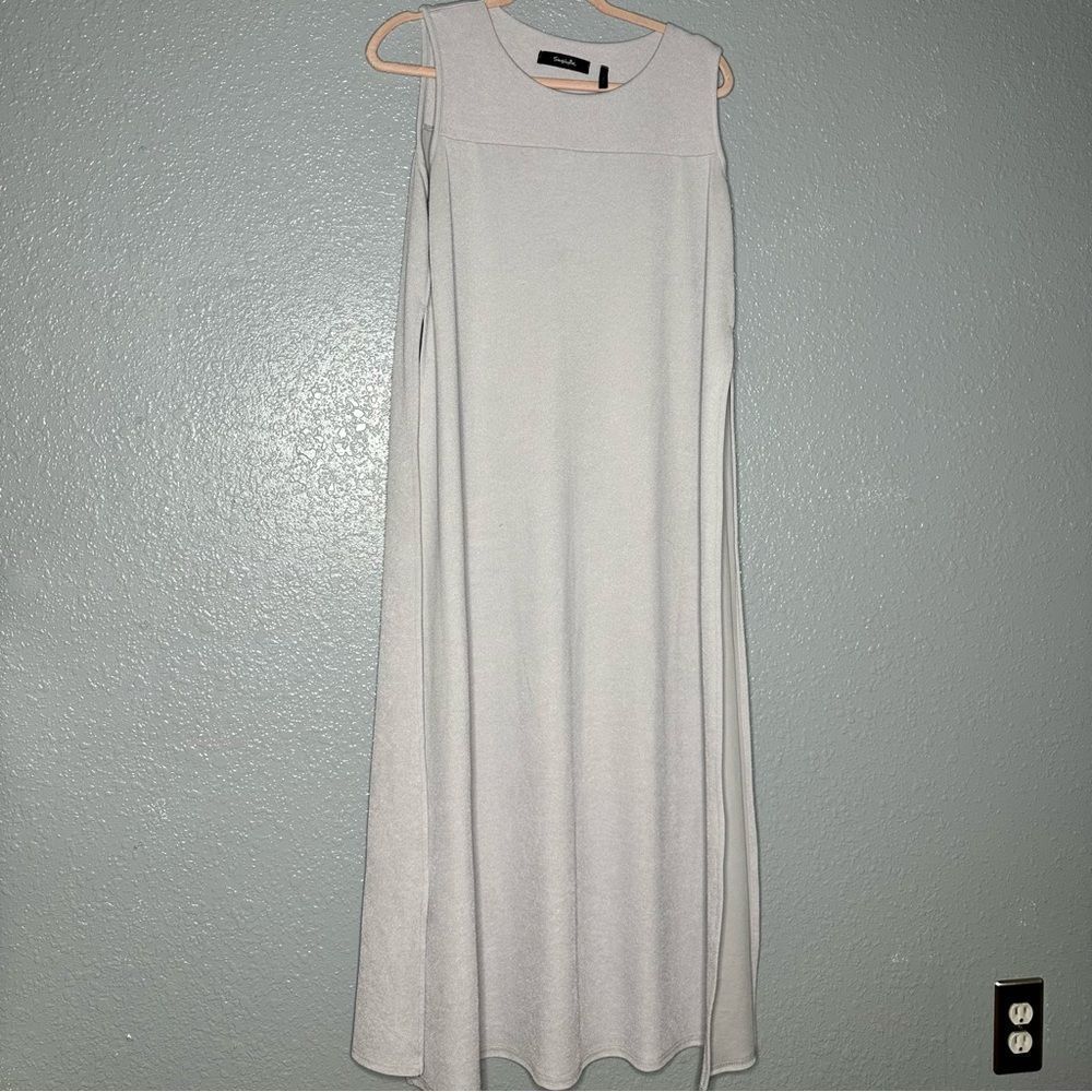 Simply Be Grey Long Tunic Split Side to Waist, Size US 14